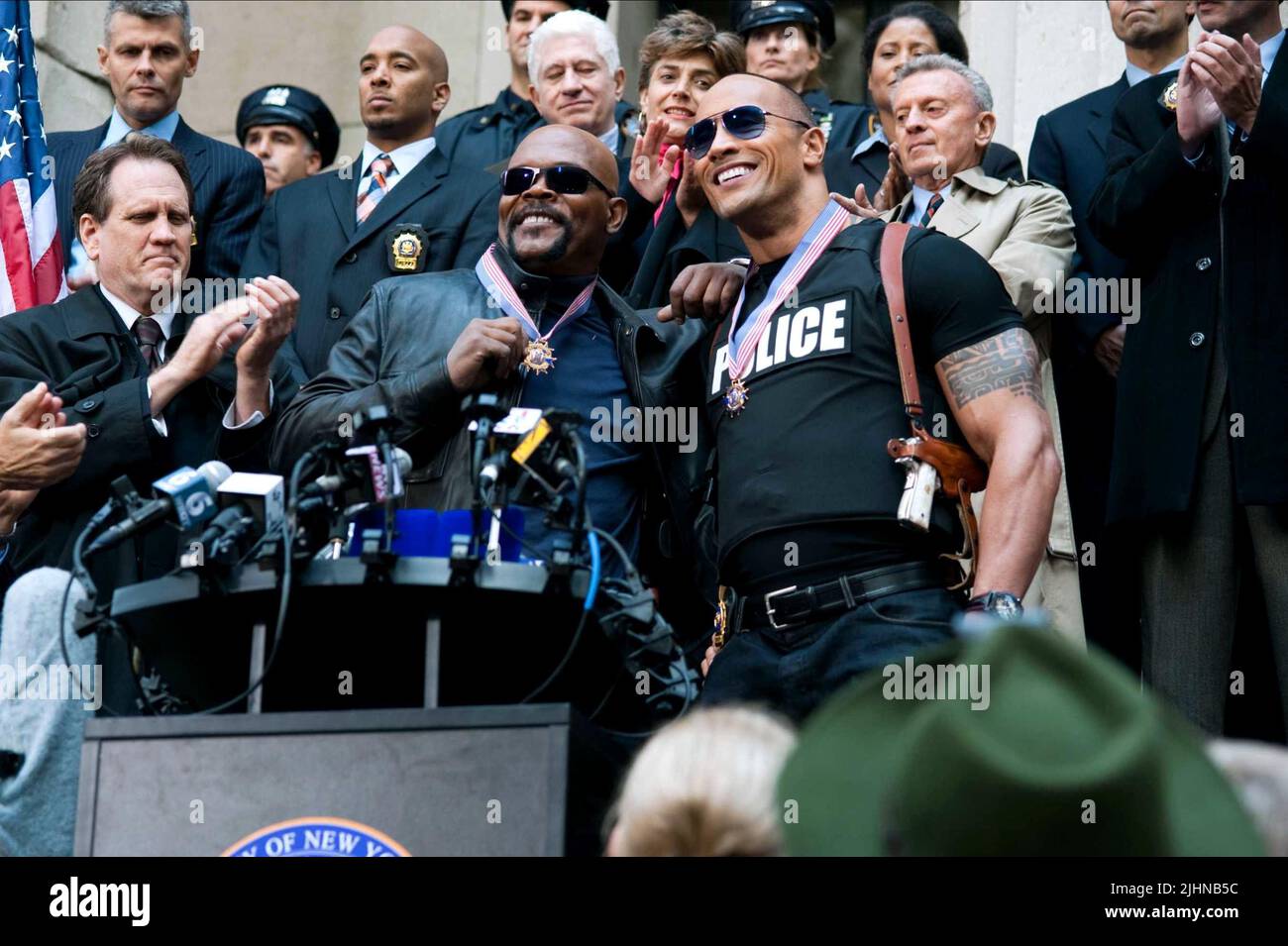 SAMUEL L. JACKSON, Dwayne Johnson, l'autre gars, 2010 Banque D'Images