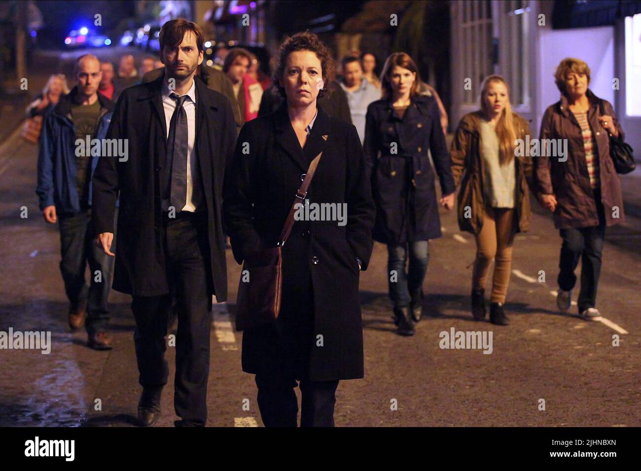 DAVID TENNANT, OLIVIA COLMAN, BROADCHURCH, 2013 Banque D'Images