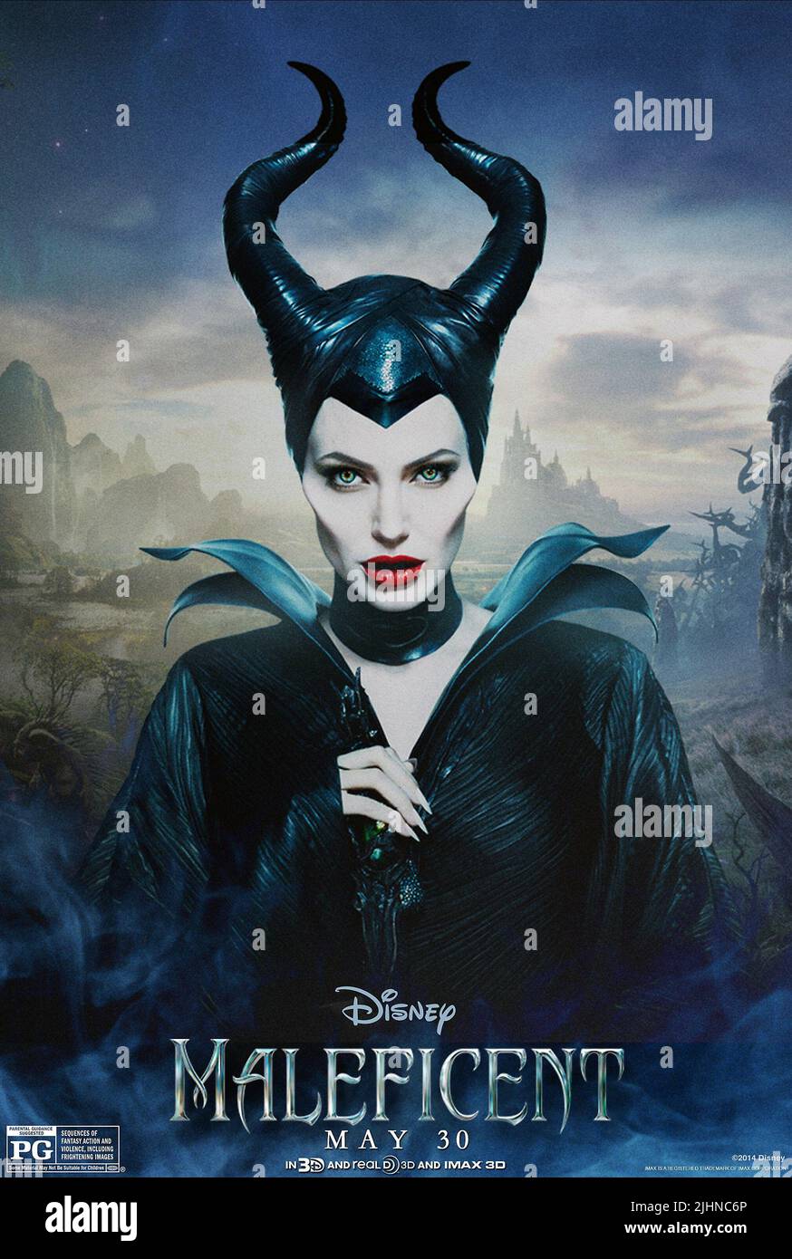ANGELINA JOLIE, l'affiche, 2014 maléfique Banque D'Images