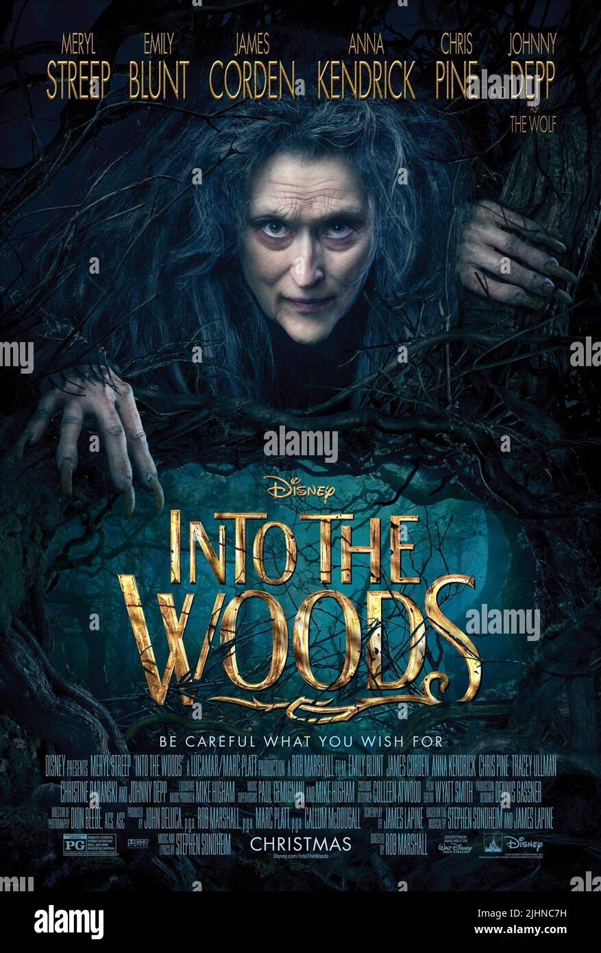 MERYL STREEP AFFICHE, DANS LES BOIS, 2014 Banque D'Images