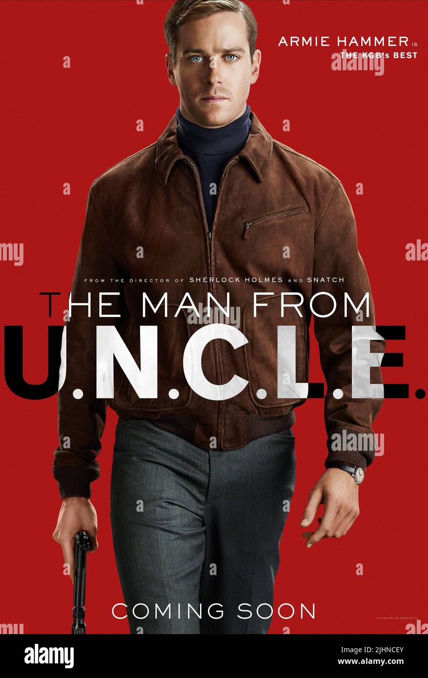 ARMIE Hammer, L'HOMME DE L'U.N.C.L.E., 2015 Banque D'Images