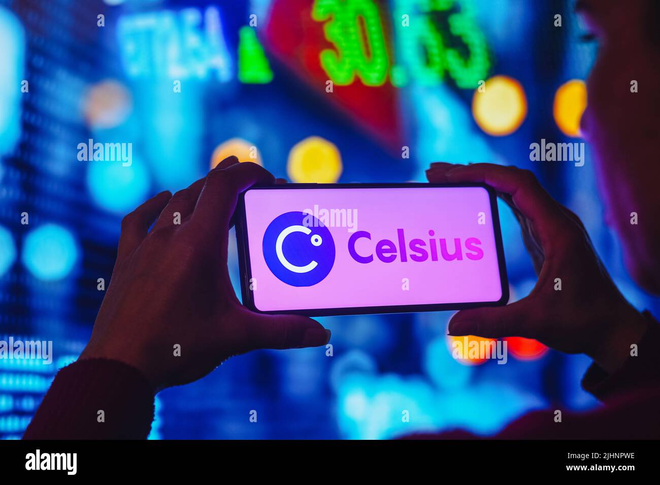 Brésil. 19th juillet 2022. Sur cette photo, le logo Celsius Network s'affiche sur l'écran d'un smartphone. Crédit : SOPA Images Limited/Alamy Live News Banque D'Images