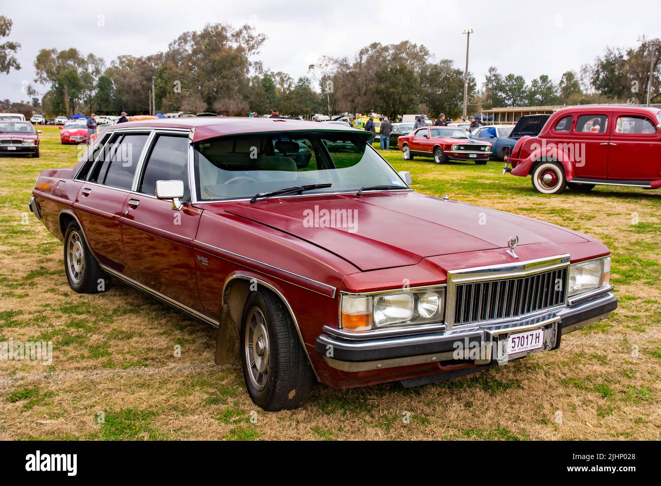Berline Cadillac DeVille quatre portes au Manilla Showground Australie. Banque D'Images
