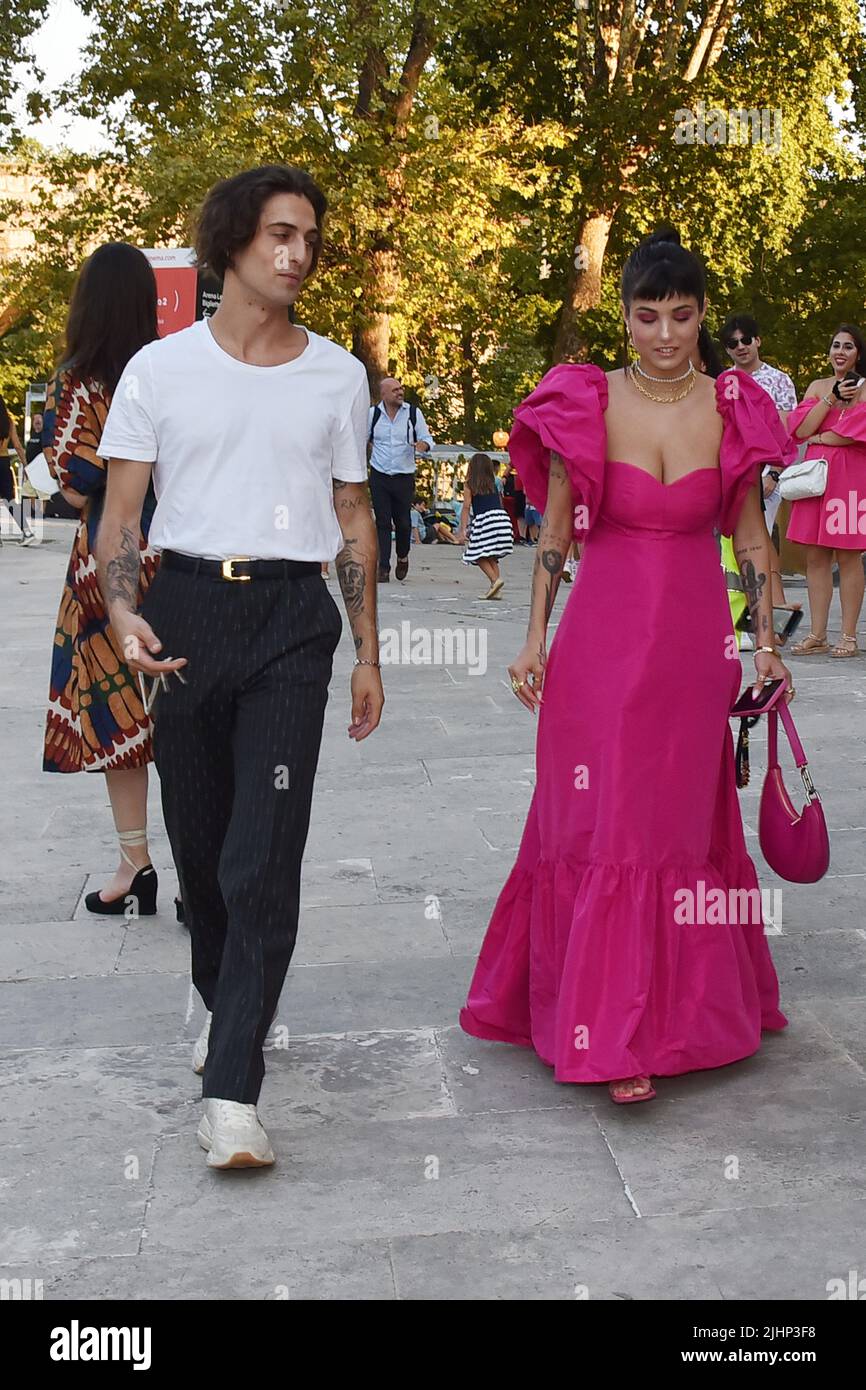 Rome, Italie, 19/07/2022, Damiano David , Giorgia Soleri Damiano David