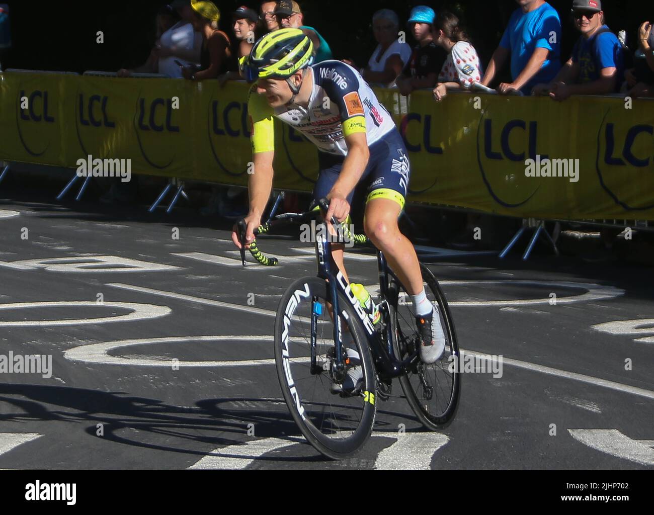 ZIMMERMANN Georg d'Intermarché - Wanty - Gobert matériel pendant le Tour France 2022, course cycliste 12, Briançon - Alpe d'Huez (165,5 km) sur 14 juillet 2022 à Huez, France - photo Laurent Lairys / DPPI Banque D'Images