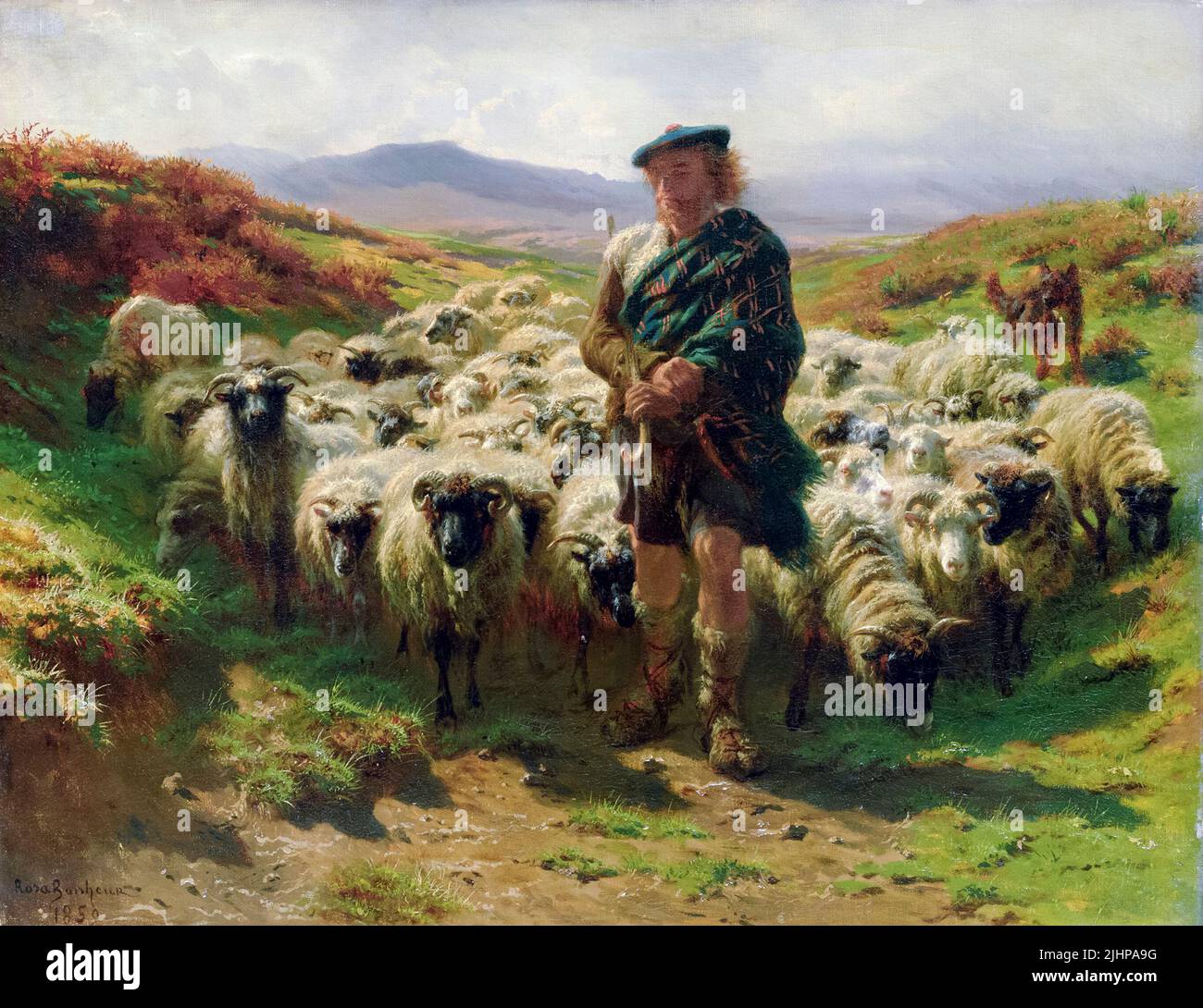 Le Berger des Highlands, peint à l'huile sur toile par Rosa Bonheur, 1859 Banque D'Images