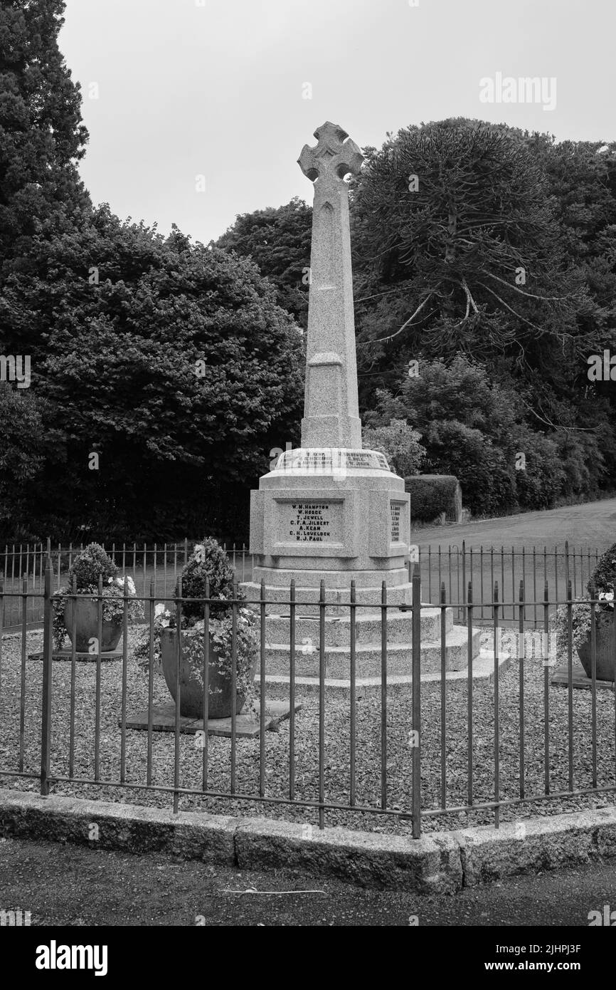 Mémorial de guerre de Treslothan, Camborne Banque D'Images