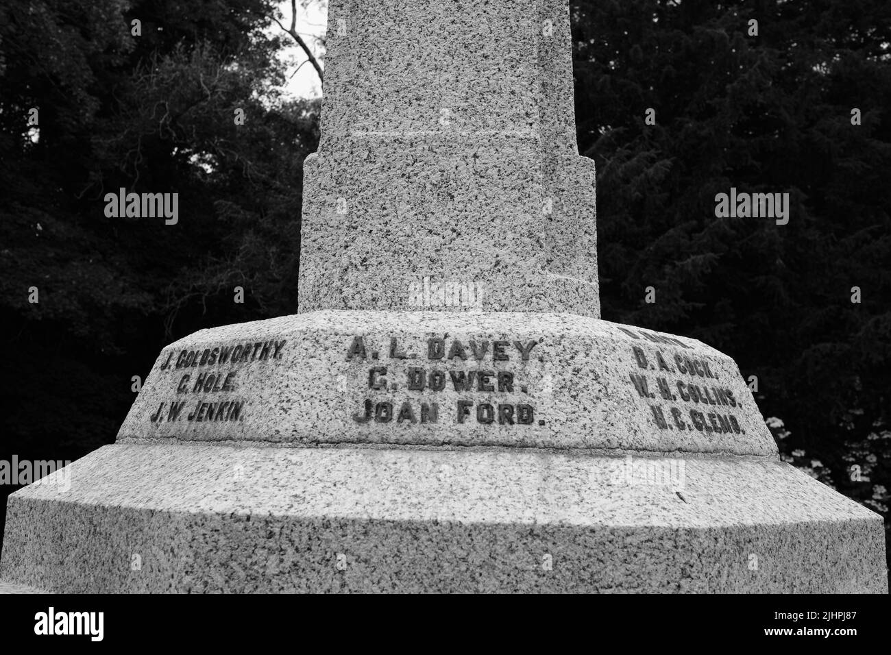 Mémorial de guerre de Treslothan, Camborne Banque D'Images