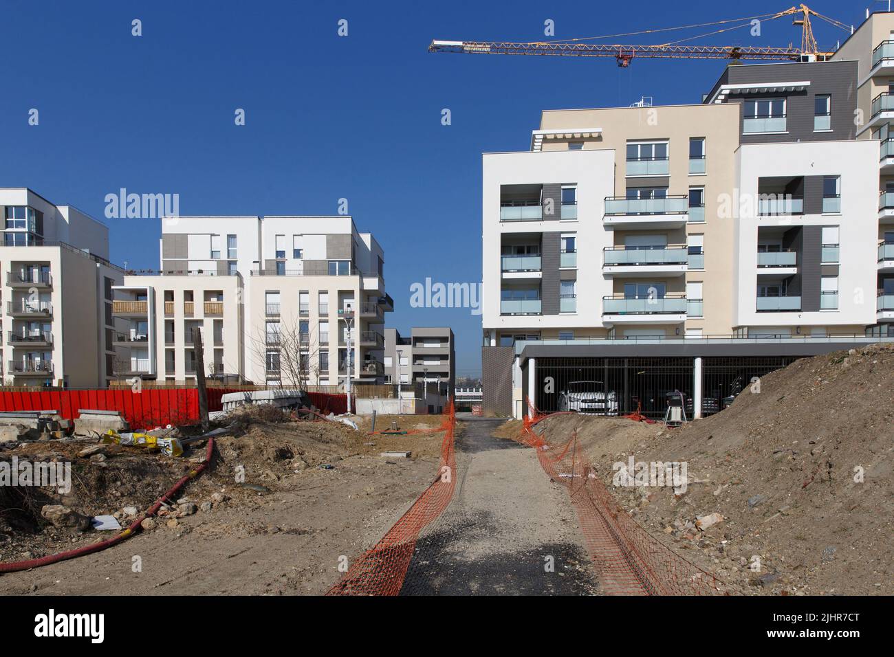 France, Ile de France, Essonne, Athis-Mons, aménagement immobilier, construction de logements Banque D'Images