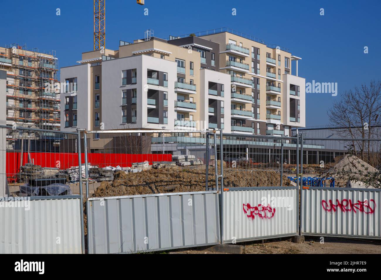 France, Ile de France, Essonne, Athis-Mons, aménagement immobilier, construction de logements Banque D'Images