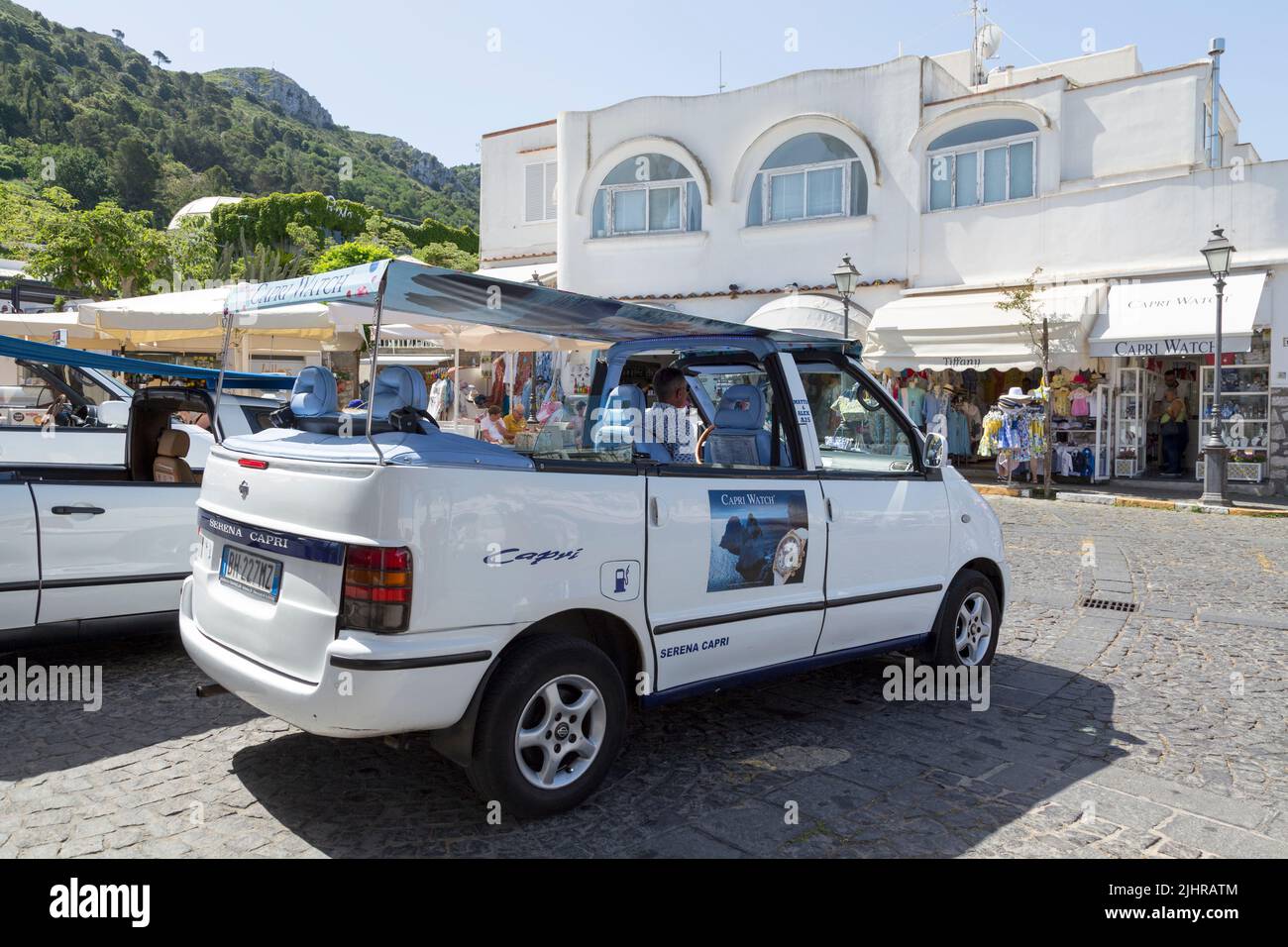 La ville d'Anacapri sur l'île de Capri, Italie, Europe Banque D'Images