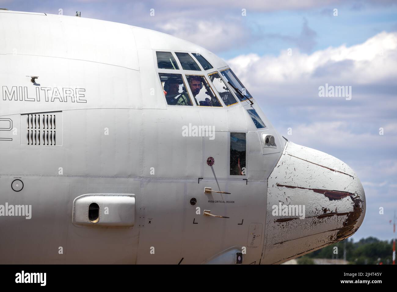 Lockheed Martin C-130J Super Hercules?€avion de transport militaire exploité par l'Armée de l'Air italienne au Royal International Air Tattoo de 2022 Banque D'Images