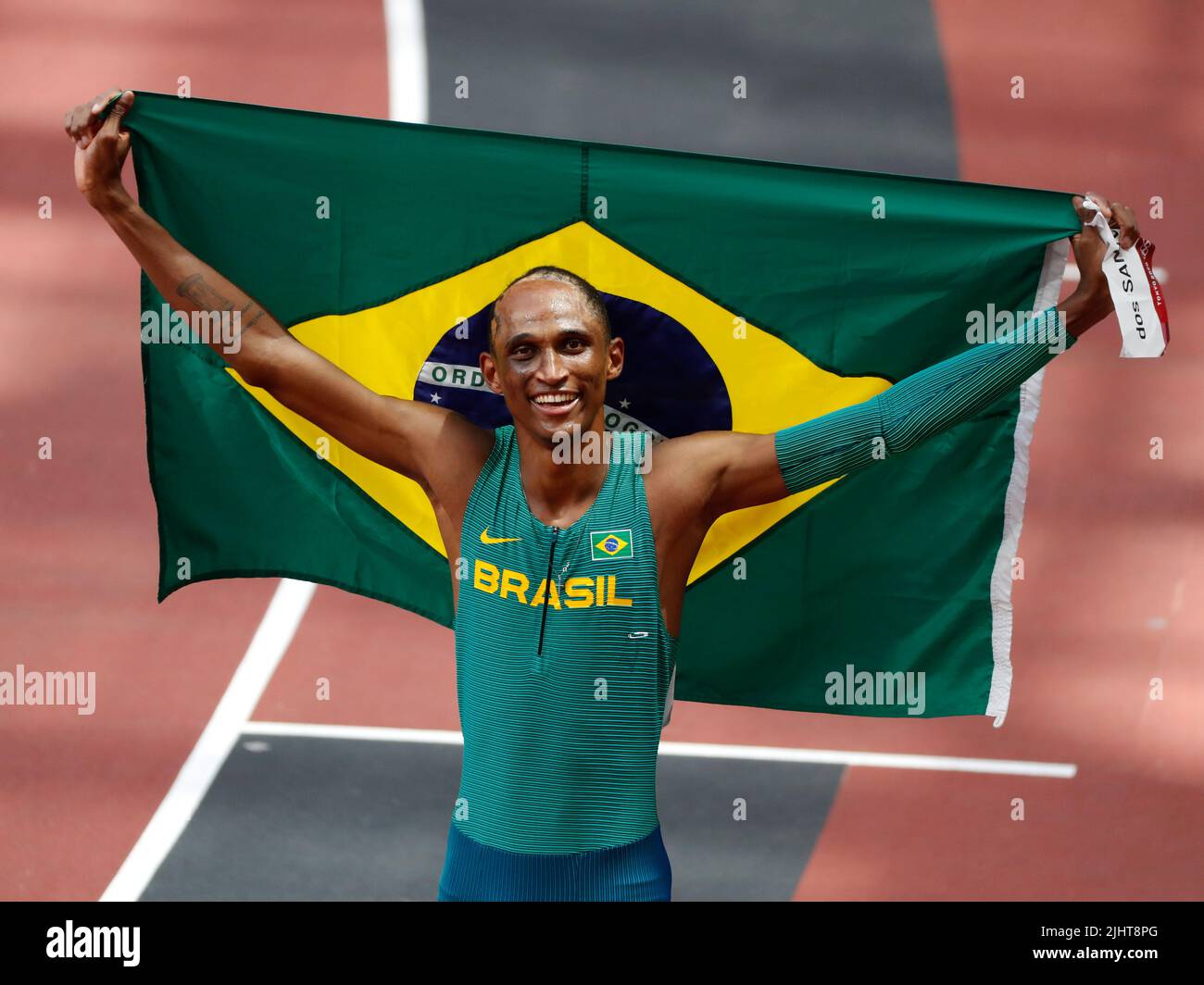 Origine - États-Unis d'Amérique 19 juillet 2022. Alisson dos Santos de (Brésil), vainqueur de l'épreuve des 400 mètres haies Banque D'Images