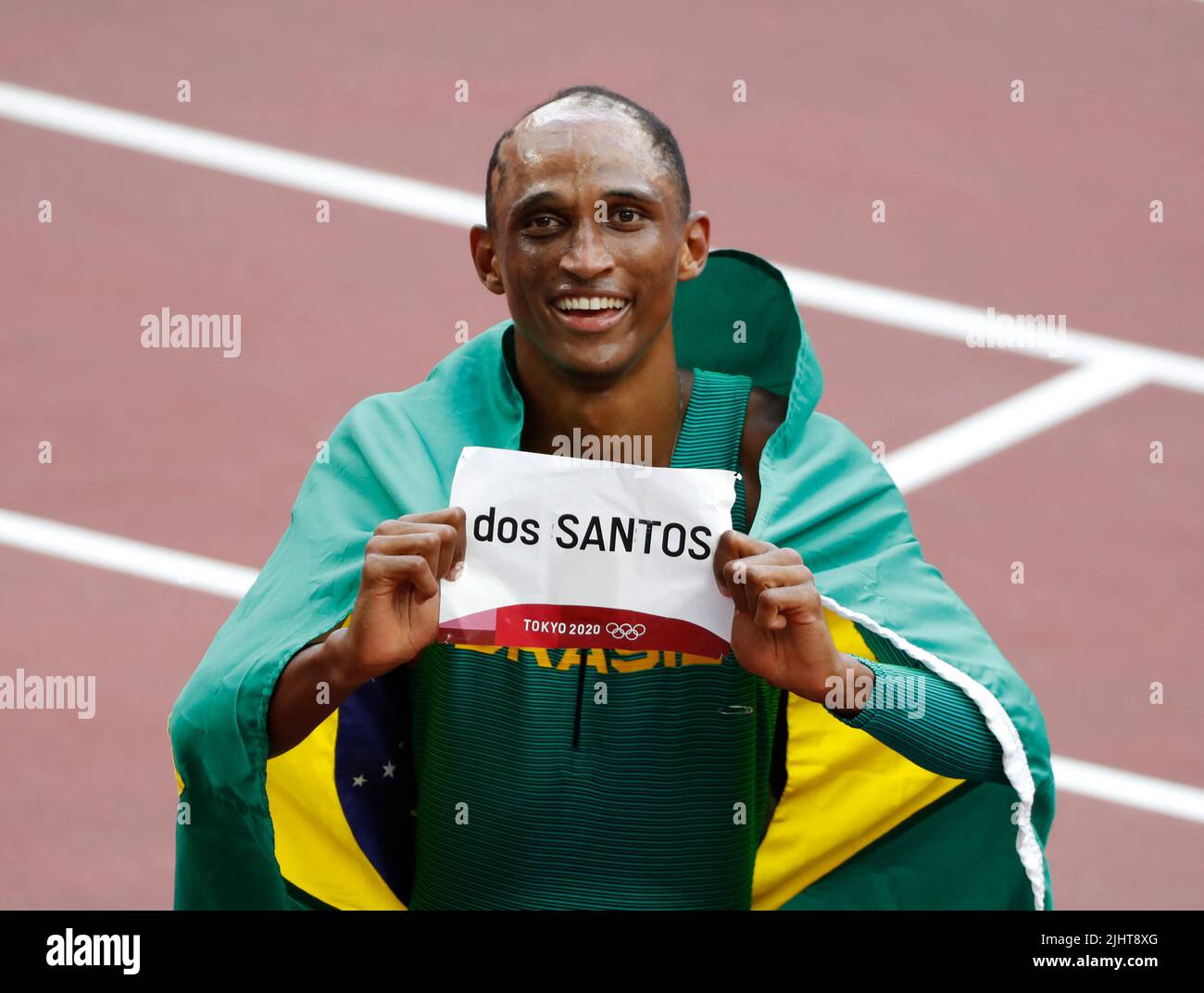 Origine - États-Unis d'Amérique 19 juillet 2022. Alisson dos Santos de (Brésil), vainqueur de l'épreuve des 400 mètres haies Banque D'Images