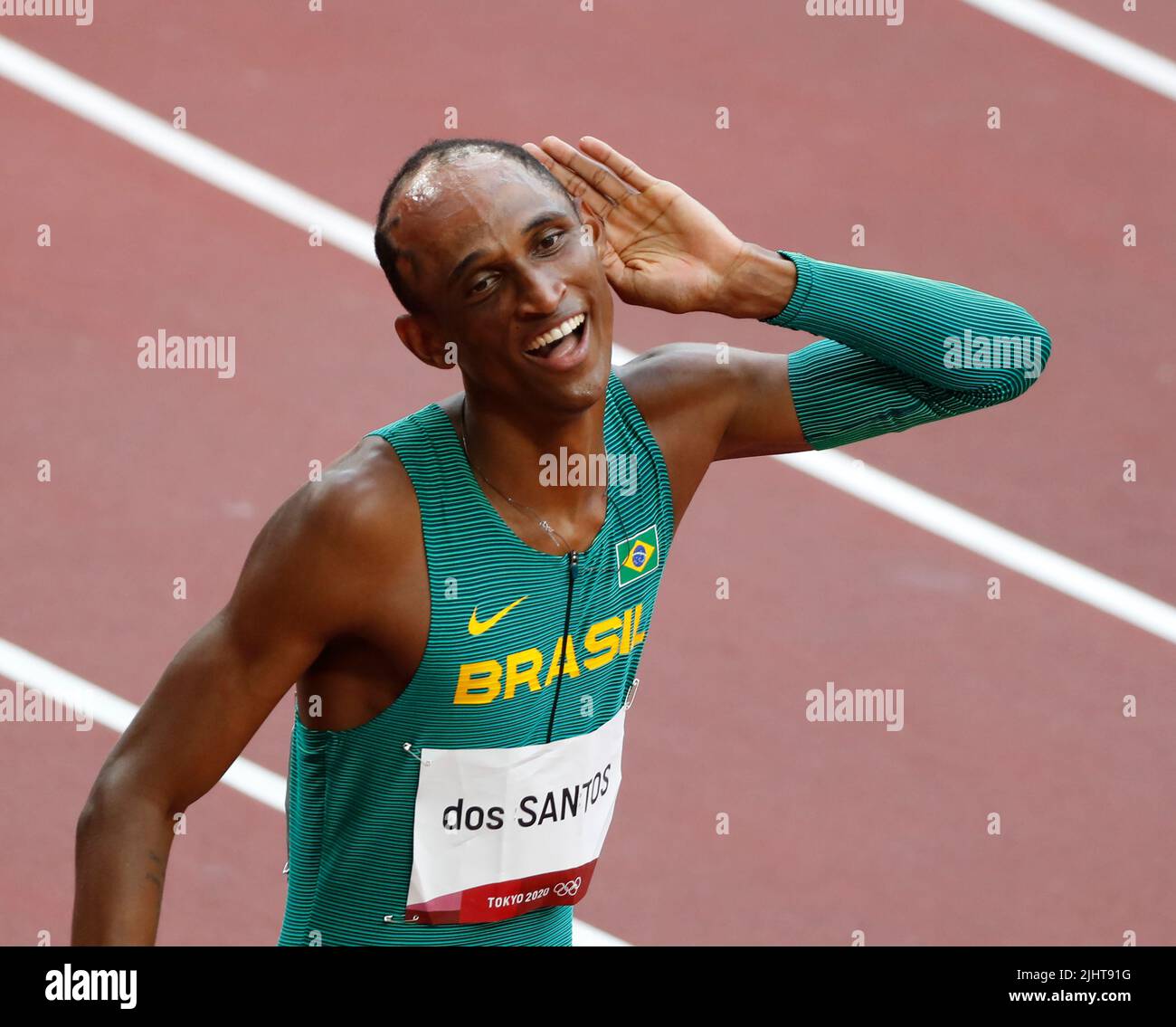 Origine - États-Unis d'Amérique 19 juillet 2022. Alisson dos Santos de (Brésil), vainqueur de l'épreuve des 400 mètres haies Banque D'Images