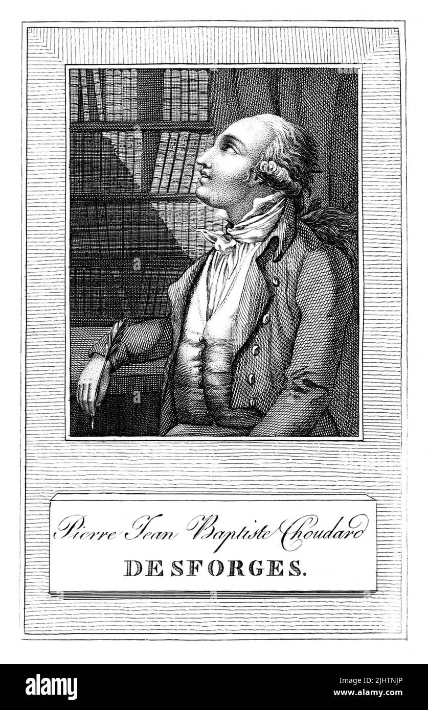 1780 CA , FRANCE : l'écrivain français , Opéra librettiste , dramaturge et acteur Pierre Jean Baptiste Choudard DESFORGES ( 1746 - 1806 ) . Portrait de François-Robert INGOUF ( 1747 - 1812 ). - HISTOIRE - des Forges - FOTO STORICHE - Jean-Baptiste - LETTERATO - SCRITTORE - LETTERATURA - ÉCRIVAIN - Littérature - profilo - profil - collier - Colletto - OPERA LIRICA - ATTORE - TEATRO - THÉÂTRE - ATTORE - MUSICA CLASSICA - MUSIQUE - CLASSIQUE - INCISIONE - GRAVURE - ILLUSTRAZIONE - ILLUSTRATION - DRAMMATURGO - PLAYWRITER - COMMEDIOGRAFO --- ARCHIVIO GBB Banque D'Images