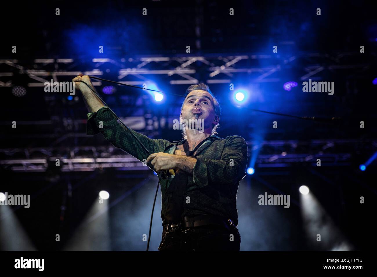 18 juillet 2022, Rome, Italie: Le groupe italien de famuos Litfiba s'est produit au festival Rock in Roma. (Credit image: © Stefano Cappa/Pacific Press via ZUMA Press Wire) Banque D'Images