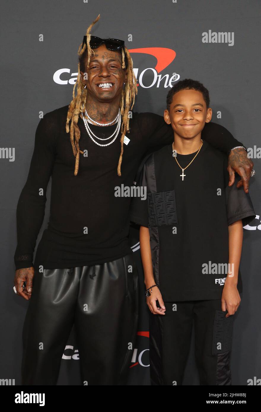 Hollywood, env. 20th juillet 2022. Lil Wayne et Kameron carter à l'ESPYS 2022 au Dolby Theatre à Hollywood, Californie sur 20 juillet 2022. Crédit : Faye Sadou/Media Punch/Alay Live News Banque D'Images