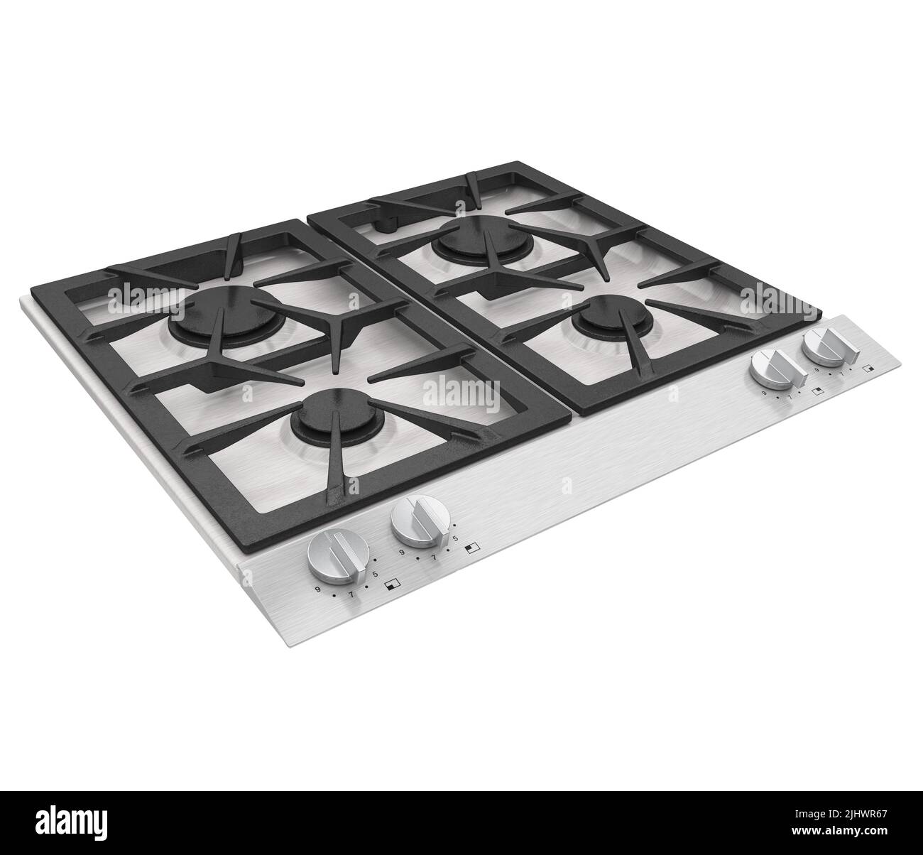 Table de cuisson à gaz isolée Banque D'Images