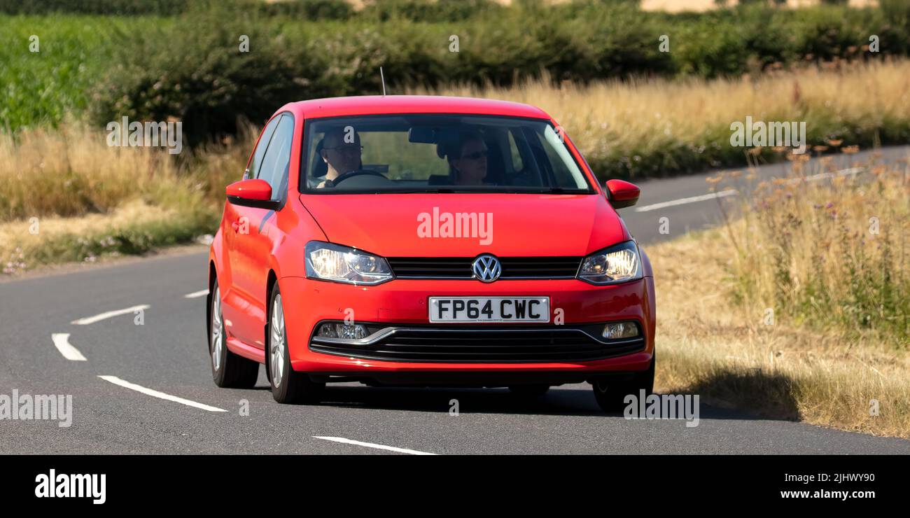 Polo Volkswagen rouge 2014 Banque D'Images