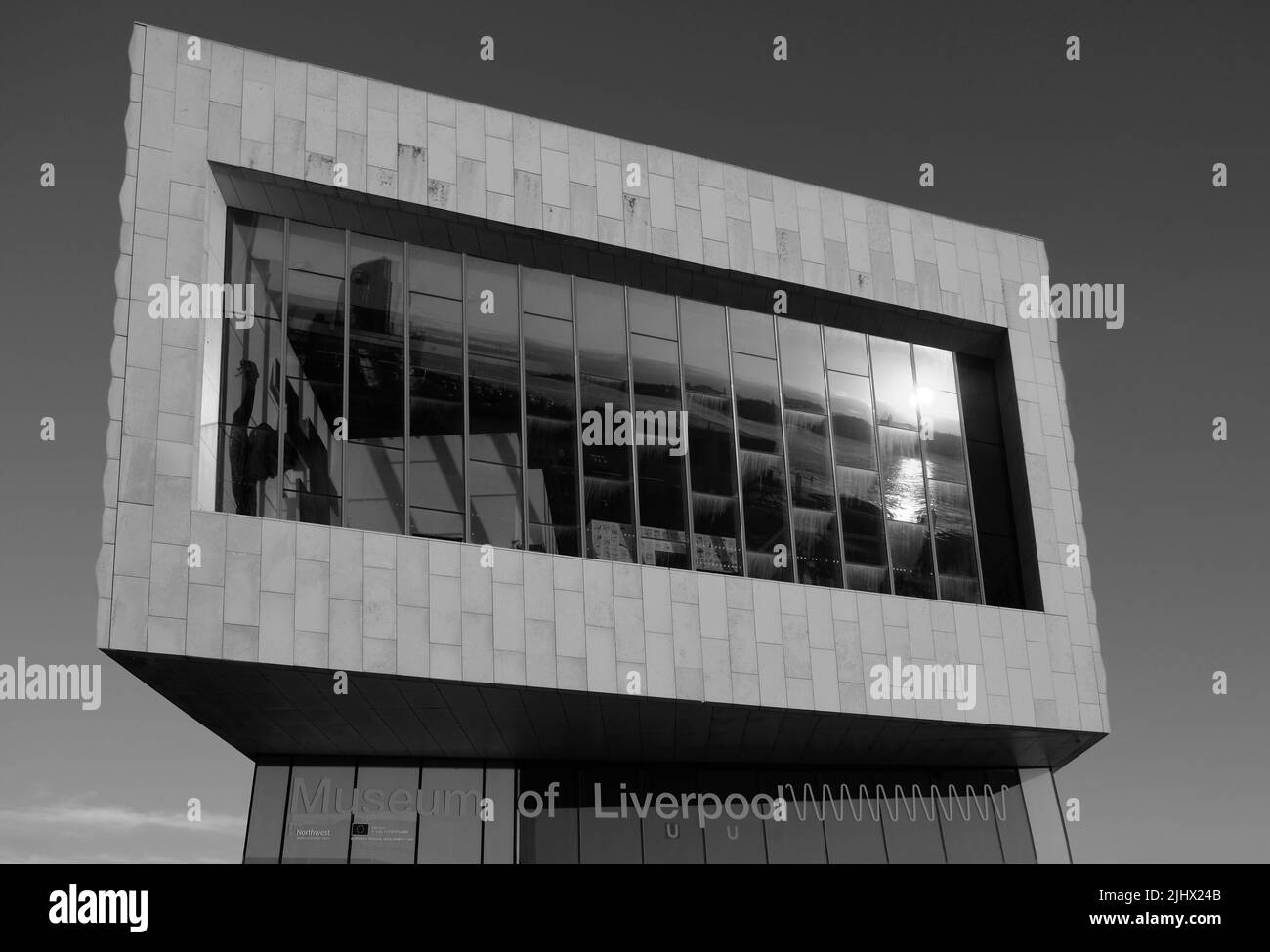 Le Musée de Liverpool - version noir et blanc Banque D'Images