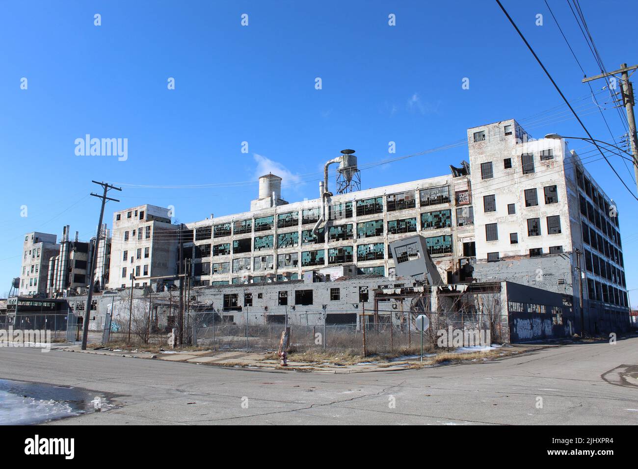 L'usine Fisher Body 21 a été abandonnée dans le quartier de Milwaukee Junction à Detroit Banque D'Images