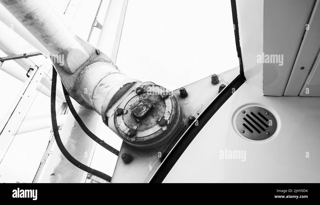 Photo industrielle abstraite avec connexion de treillis blanc d'interprétation Banque D'Images