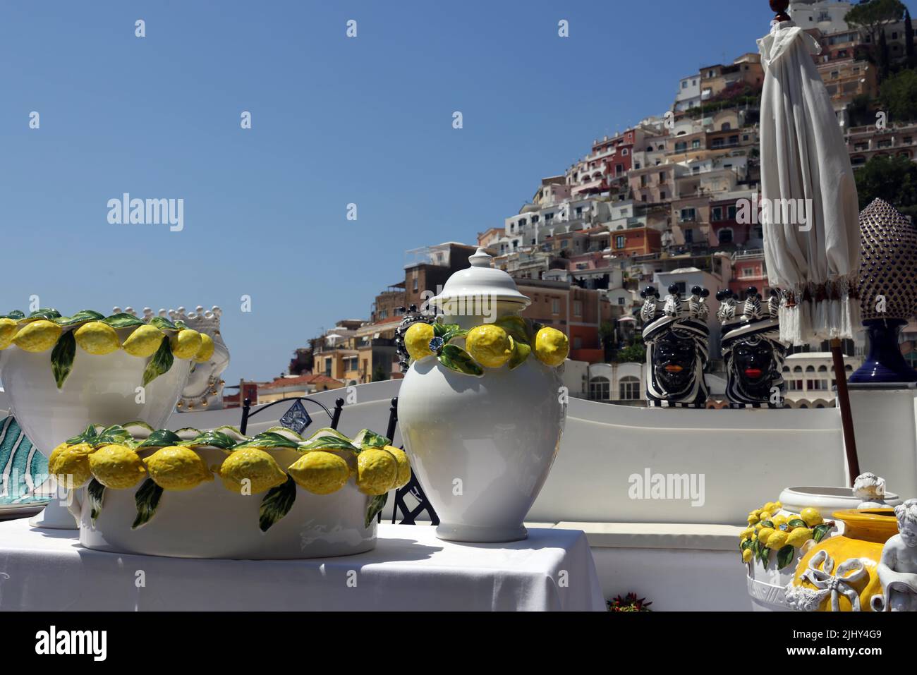Positano, côte amalfitaine Italie photo par Gavin Rodgers/ Pixel8000 Banque D'Images