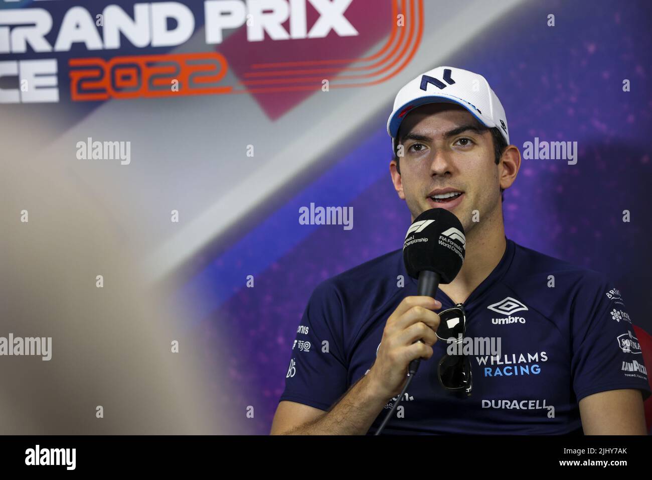 LATIFI Nicholas (CAN), Williams Racing, portrait lors de la conférence de presse précédant le Grand Prix de France de Formule 1 de Lenovo, Grand Prix de France 2022, 12th tour du Championnat du monde de Formule 1 de la FIA 2022 de 22 juillet à 24, 2022 sur le circuit Paul Ricard, au Castellet, France - photo: Antonin Vincent / DPPI/DPPI/LiveMedia Banque D'Images