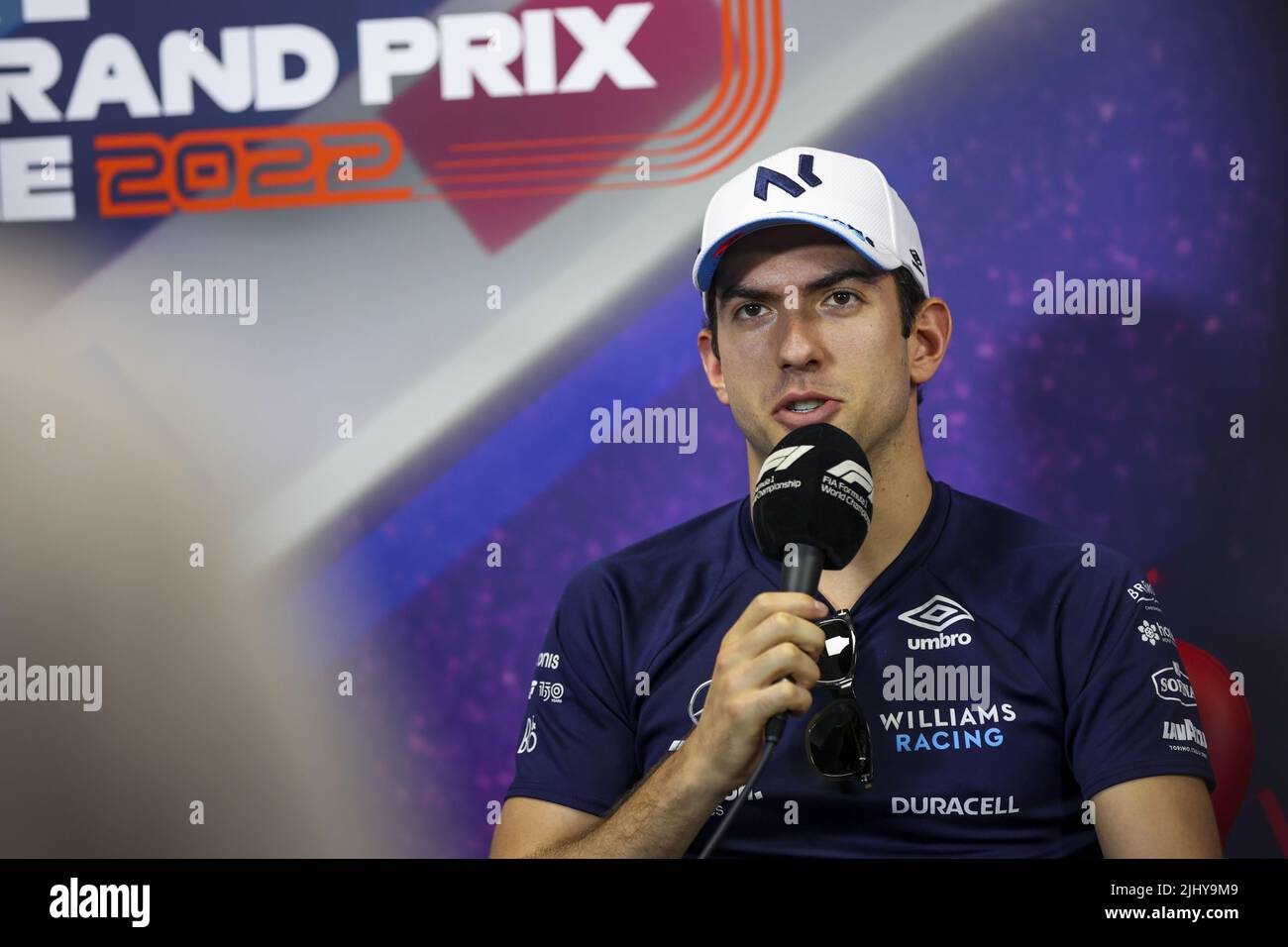 LATIFI Nicholas (CAN), Williams Racing, portrait lors de la conférence de presse précédant le Grand Prix de France de Formule 1 de Lenovo, Grand Prix de France 2022, 12th tour du Championnat du monde de Formule 1 de la FIA 2022 de 22 juillet à 24, 2022 sur le circuit Paul Ricard, au Castellet, France - photo: Antonin Vincent / DPPI/DPPI/LiveMedia Banque D'Images