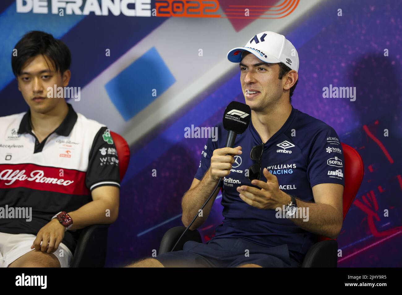 LATIFI Nicholas (CAN), Williams Racing, portrait lors de la conférence de presse précédant le Grand Prix de France de Formule 1 de Lenovo, Grand Prix de France 2022, 12th tour du Championnat du monde de Formule 1 de la FIA 2022 de 22 juillet à 24, 2022 sur le circuit Paul Ricard, au Castellet, France - photo: Antonin Vincent / DPPI/DPPI/LiveMedia Banque D'Images