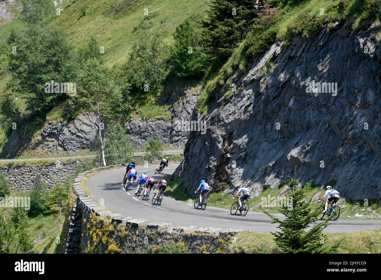 Hautacam, France, 21st juillet 2022. Une vue générale pendant la phase 18 du Tour de France, de Lourdes à Hautacam. Crédit : DAS/Godingimages/Alamy Live News Banque D'Images