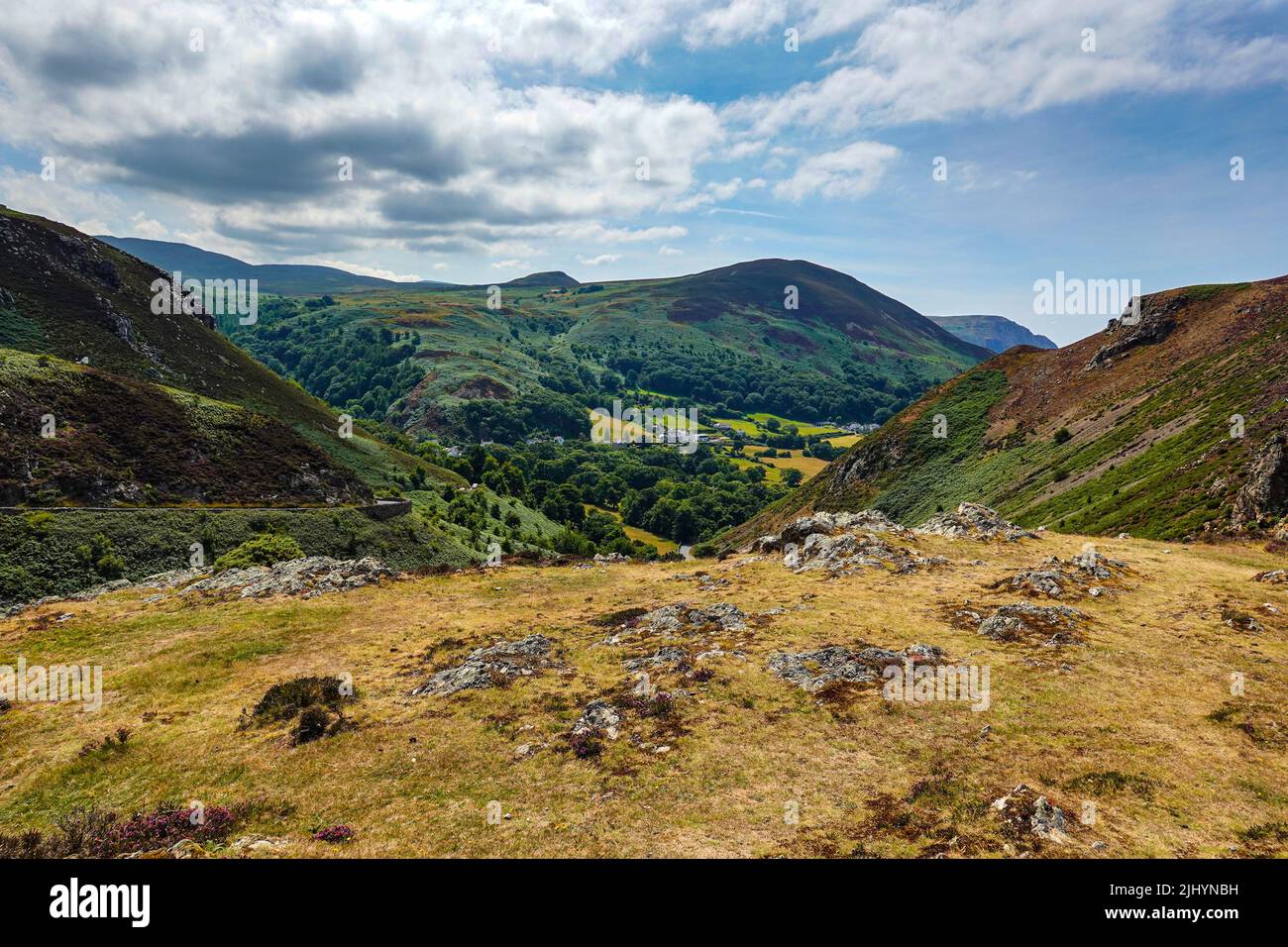 Temps ensoleillé d'été sur la côte nord du pays de Galles, près de Llandudno et Rhyl Banque D'Images