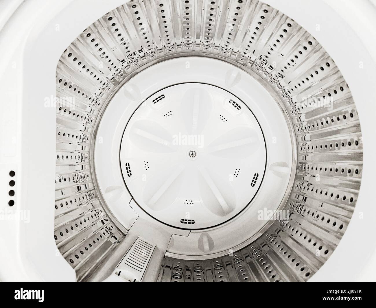 L'intérieur d'un lave-linge Banque D'Images