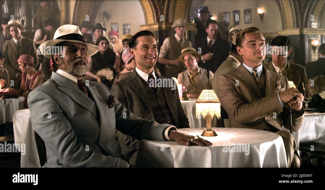 BACHCHAN,MAGUIRE,DICAPRIO, LE GRAND GATSBY, 2013 Banque D'Images