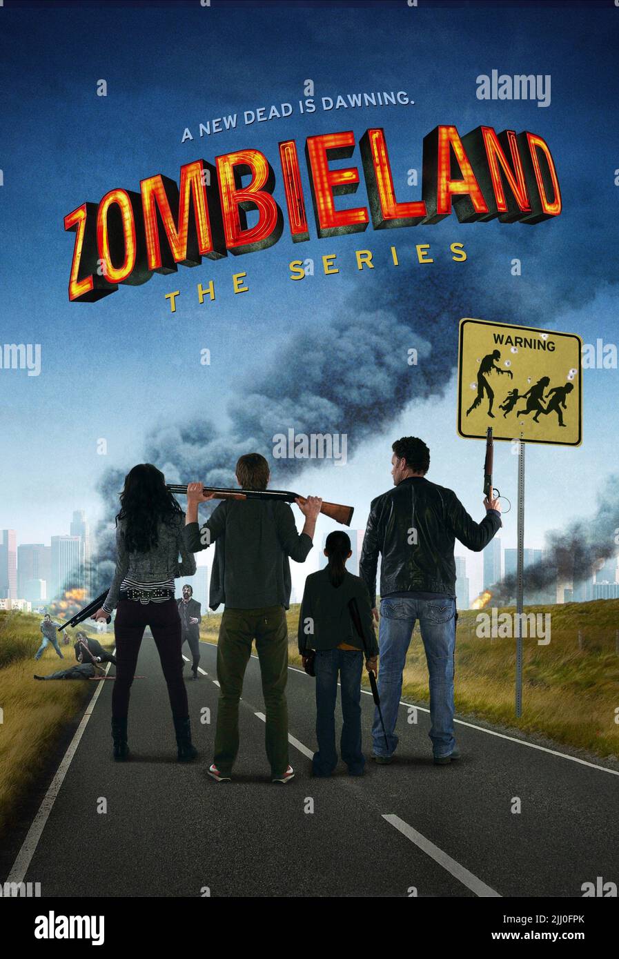 MAIARA WALSH, TYLER ROSS, IZABELA VIDOVIC, KIRK WARD, de l'AFFICHE DE ZOMBIELAND, 2013 Banque D'Images