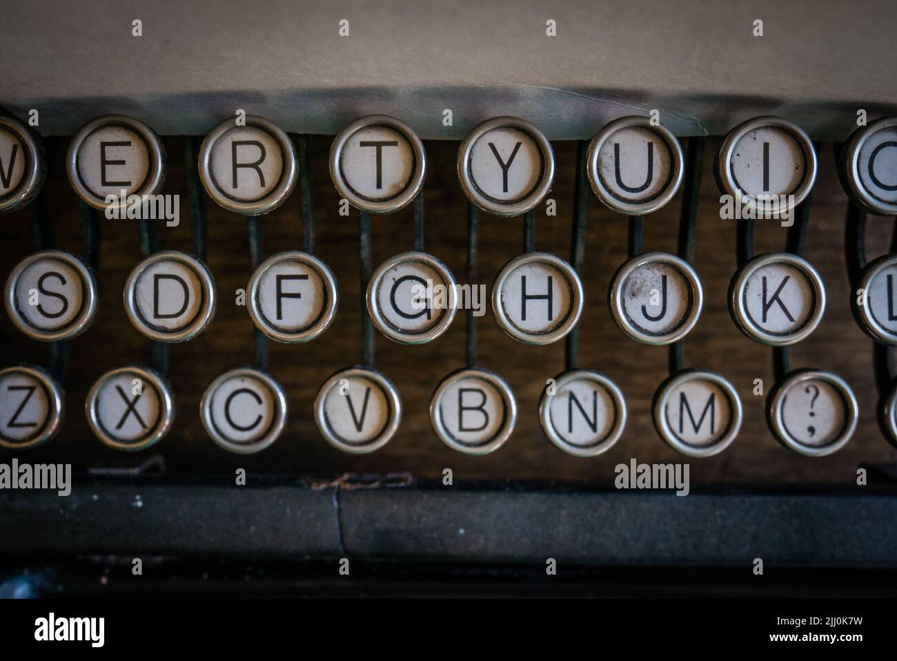 clavier d'une ancienne machine à écrire vintage Banque D'Images