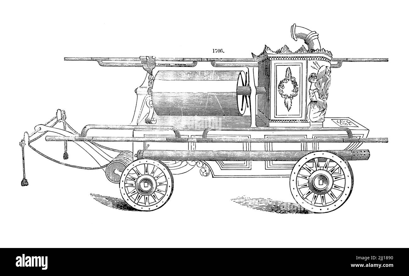 Moteur et pompe d'incendie à vapeur du dictionnaire d'Appleton des machines, de la mécanique, du travail de moteur et de l'ingénierie par D. Appleton and Company Date de publication 1874 Éditeur New York, D. Appleton, Banque D'Images
