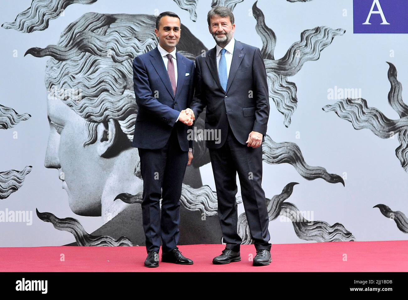 Luigi Di maio ministre des Affaires étrangères et Dario Francescini ministre italien de la Culture, lors de la Conférence des ministres de la Culture de la Banque D'Images