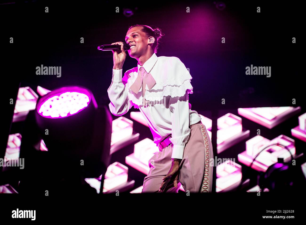 20 juillet 2022, Milan, Milan, Italie: Stromae, Nom de scène de Paul Van Haver, en concert au Snai di San Siro Hippodrome à Milan. (Credit image: © Pamela Rovaris/Pacific Press via ZUMA Press Wire) Banque D'Images