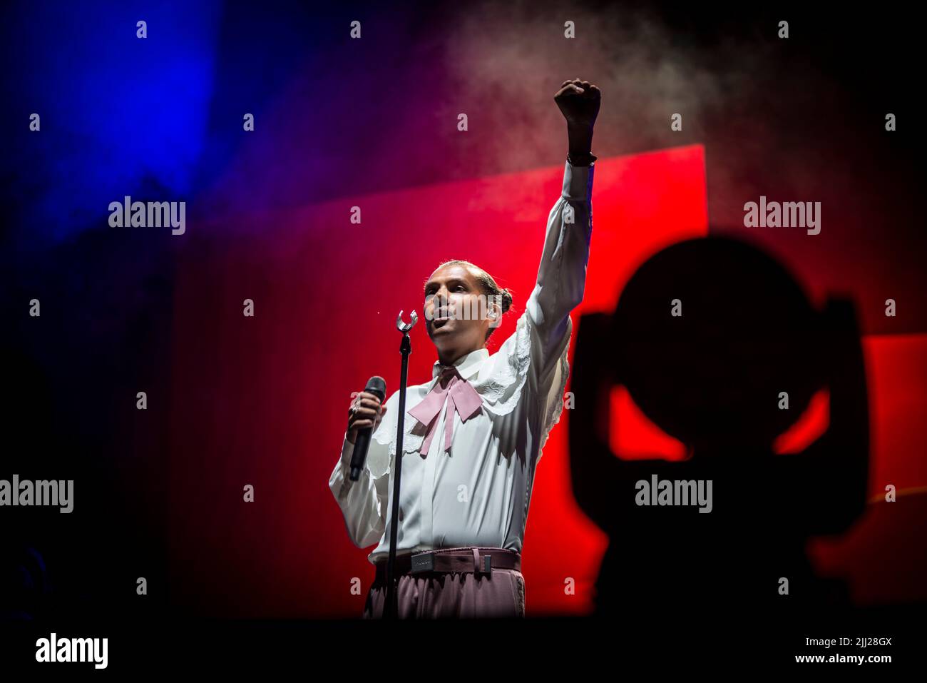 20 juillet 2022, Milan, Milan, Italie: Stromae, Nom de scène de Paul Van Haver, en concert au Snai di San Siro Hippodrome à Milan. (Credit image: © Pamela Rovaris/Pacific Press via ZUMA Press Wire) Banque D'Images