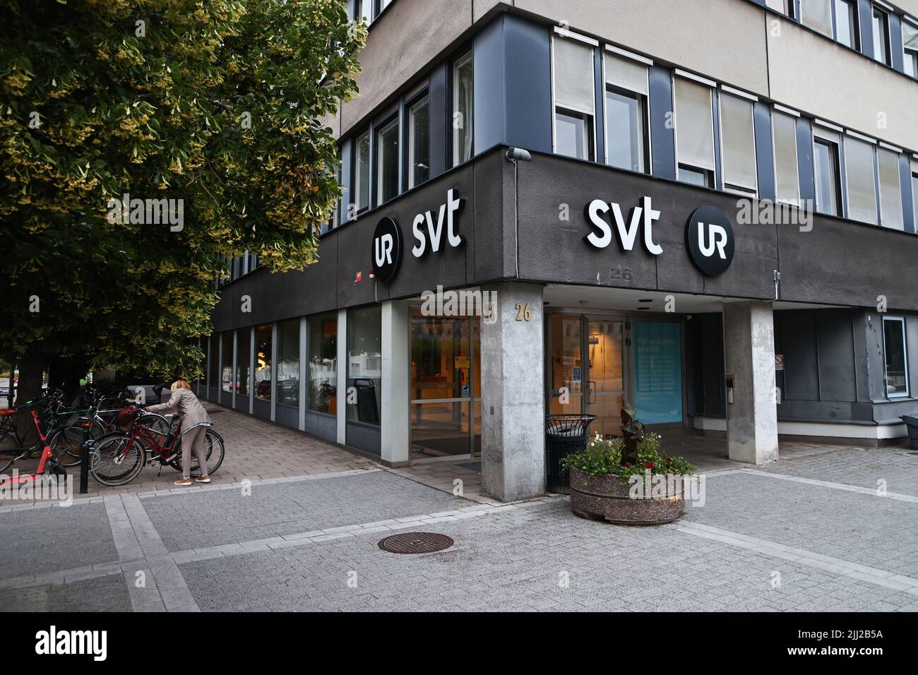 Sveriges Television AB dans la ville de Stockholm, Suède. Banque D'Images