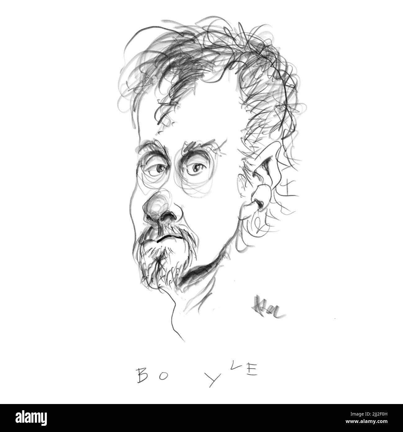 Portrait de T.C.Boyle Banque D'Images