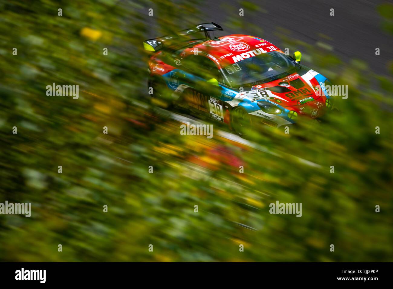 38 BELTOISE Vincent, LEMAITRE Yves, course de Mirage, Alpine A110 GT4, action pendant la ronde 5th du Championnat de France FFSA GT 2022 SRP Speedweek, de 22 juillet à 24 à Spa-Francorchamps, Belgique - photo Laurent Gayral / DPPI Banque D'Images