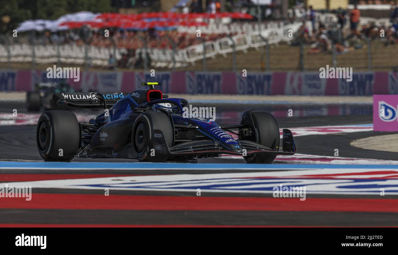 Le Castellet, France. 22nd juillet 2022. 06 LATIFI Nicholas (CAN), Williams Racing FW44, actionpendant le Grand Prix de France de Formule 1 de Lenovo, Grand Prix de France 2022, 12th tour du Championnat du monde de Formule 1 de la FIA 2022 de 22 juillet à 24, 2022 sur le circuit Paul Ricard, au Castellet, France - photo : Marc de Mattia / DPPI / DPPI / LiveMedia crédit: Agence de photo indépendante / Alay Live News Banque D'Images