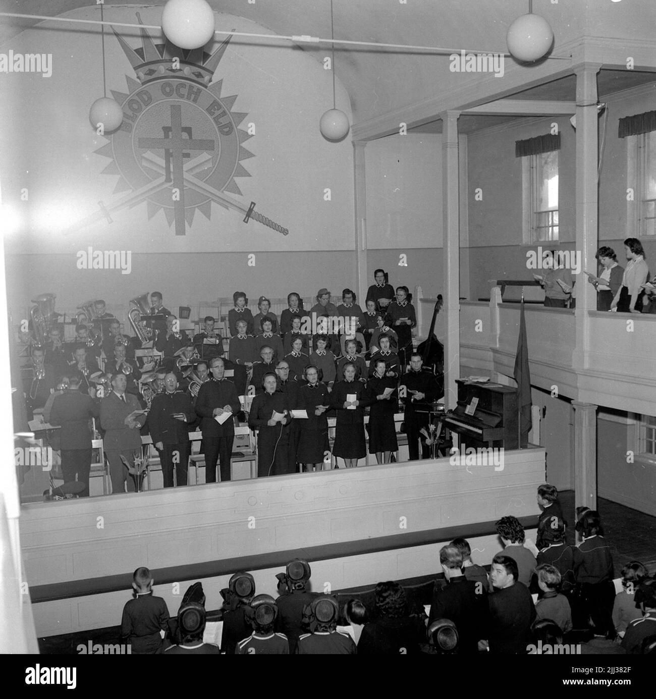 Réunion de chant de l'Armée du salut.15 février 1960 Banque D'Images