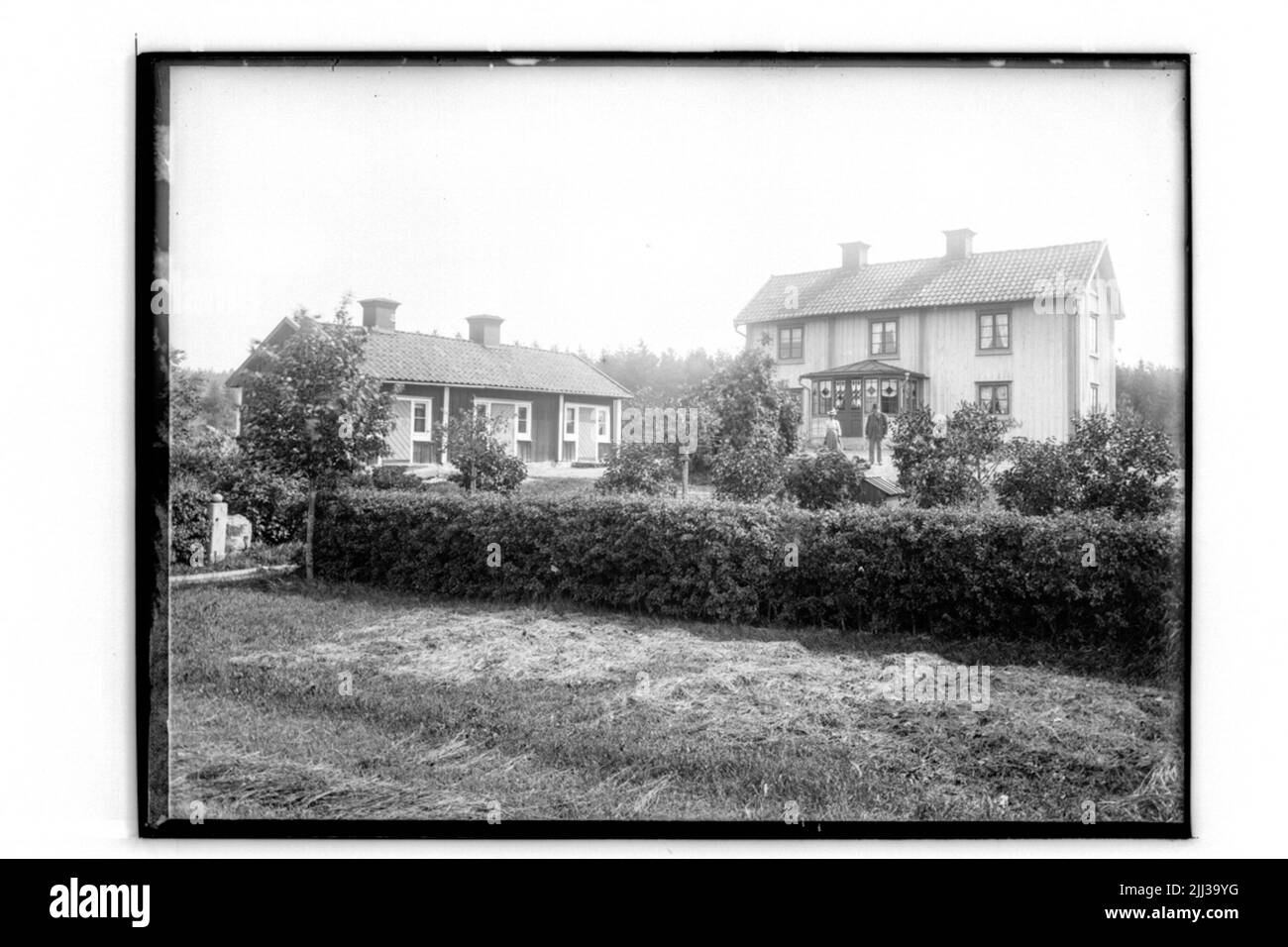 Bâtiment, 2 personnes. Deux étages Cottage.Albert Jonsson Banque D'Images