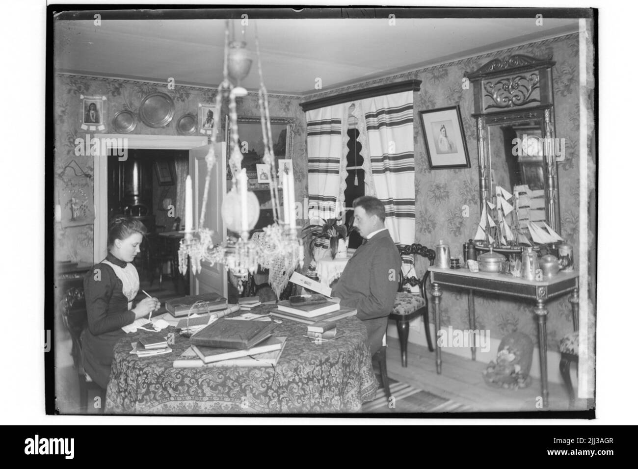 Chambre intérieure, 2 personnes. Axe Holmberg Banque D'Images