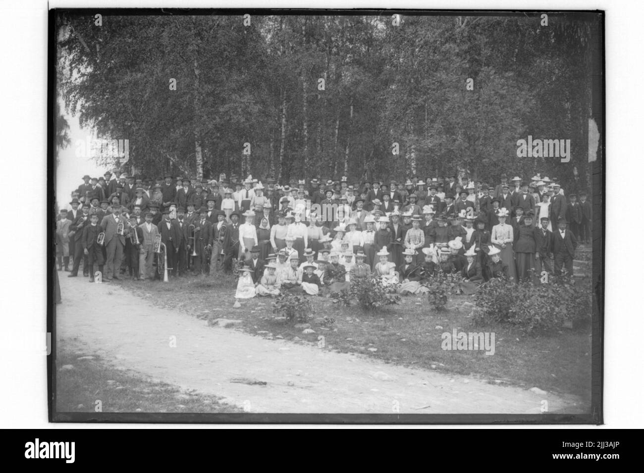 Vinön, excursion paroissiale de Lännäs avec l'association de jeunes à Vinön. Banque D'Images