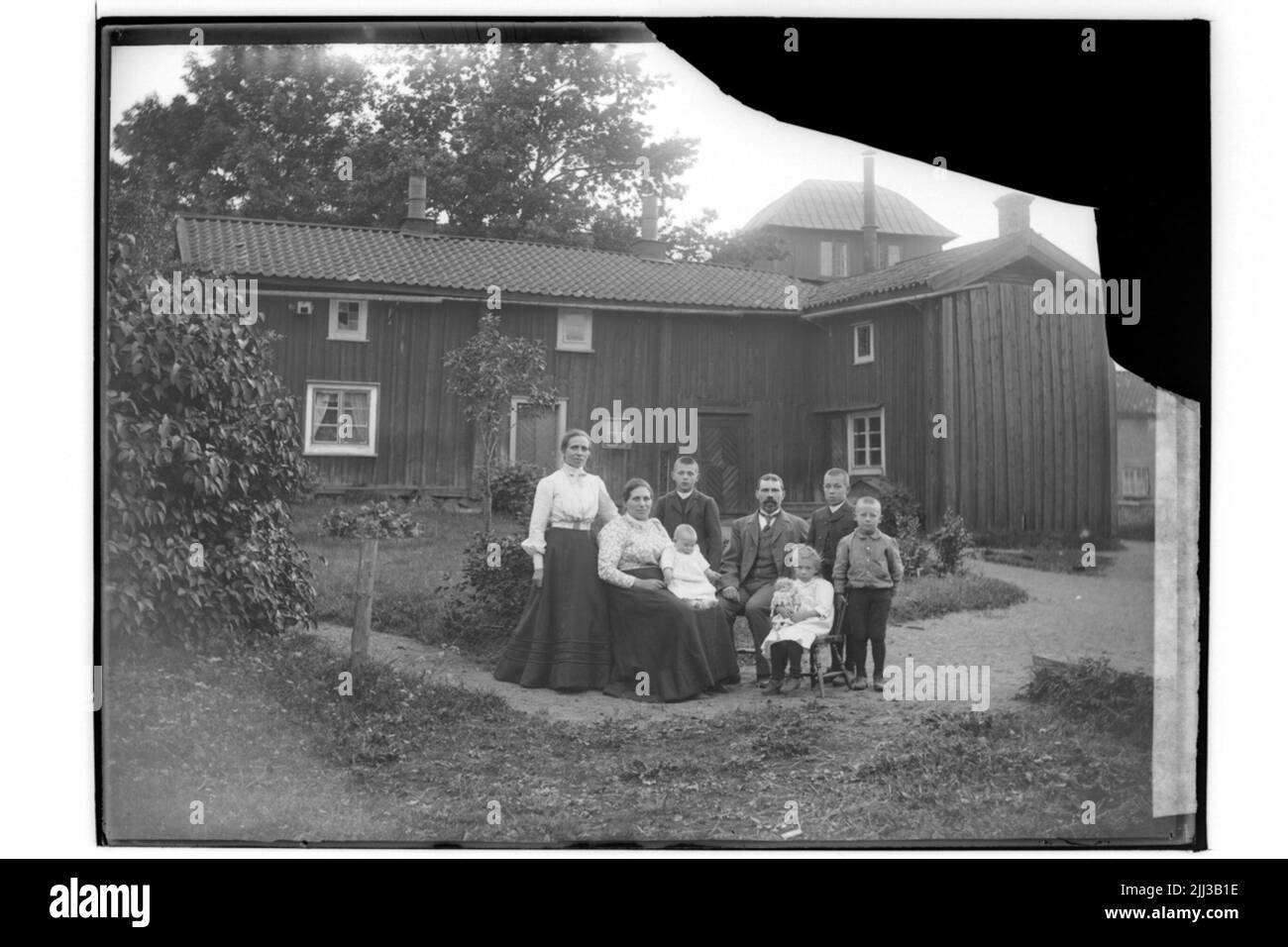 Bâtiment résidentiel, groupe familial 8 personnes.f.o. Andersson Banque D'Images